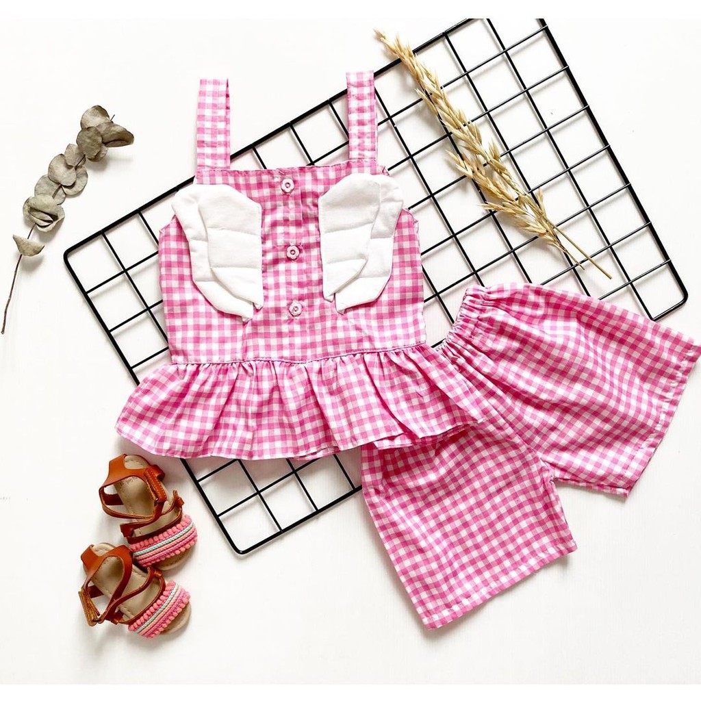 ANGEL / FELLY Baju Setelan Dress Pergi Lucu Fashion Anak Bayi Perempuan Cewek Terlaris Lucu