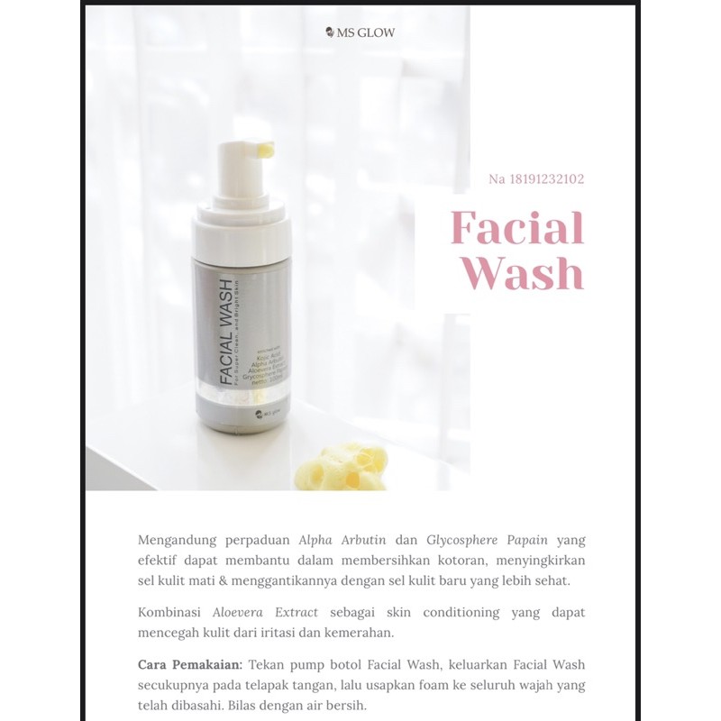 MS GLOW FACIAL WASH [SABUN WAJAH]