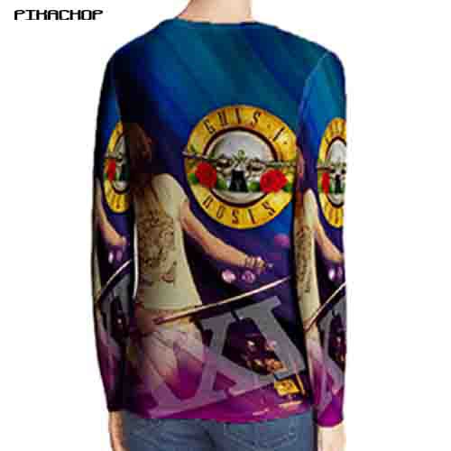 New Arrival Axl Rose Guns N Roses Rock Band Legend Kaos Berbahan Polyester Full Print Jersey Dryfit