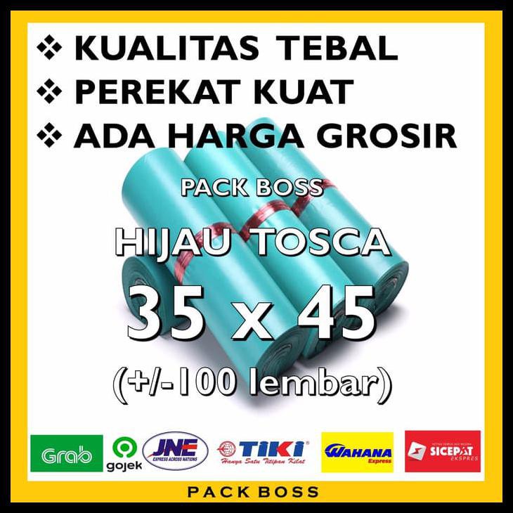 

Produk Terbaik Hijau Toska 35X45 Cm (+/- 100 Lembar) Polymailer Plastik Packing