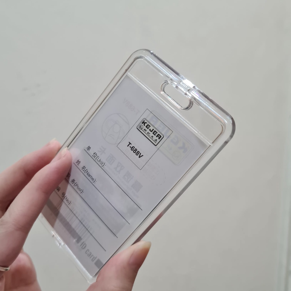 

Tempat Kartu KEJEA ID Card IDcard Bahan Akrilik Acrylic Kantor Nametag Name Tag Mika