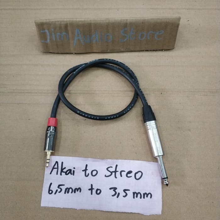 Kabel audio canare 50cm akai 6,5mm to stereo 3,5mm / akai to aux