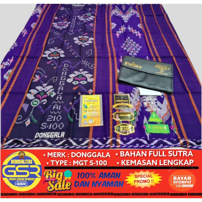 SARUNG DONGGALA MGT SUTRA S100 BERKUALITAS