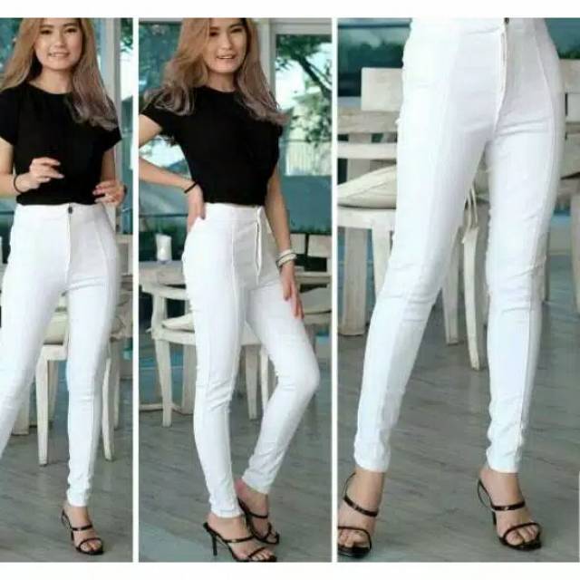 TERBARU CELANA JEANS HIGHWAIST FRONT BIO LINE