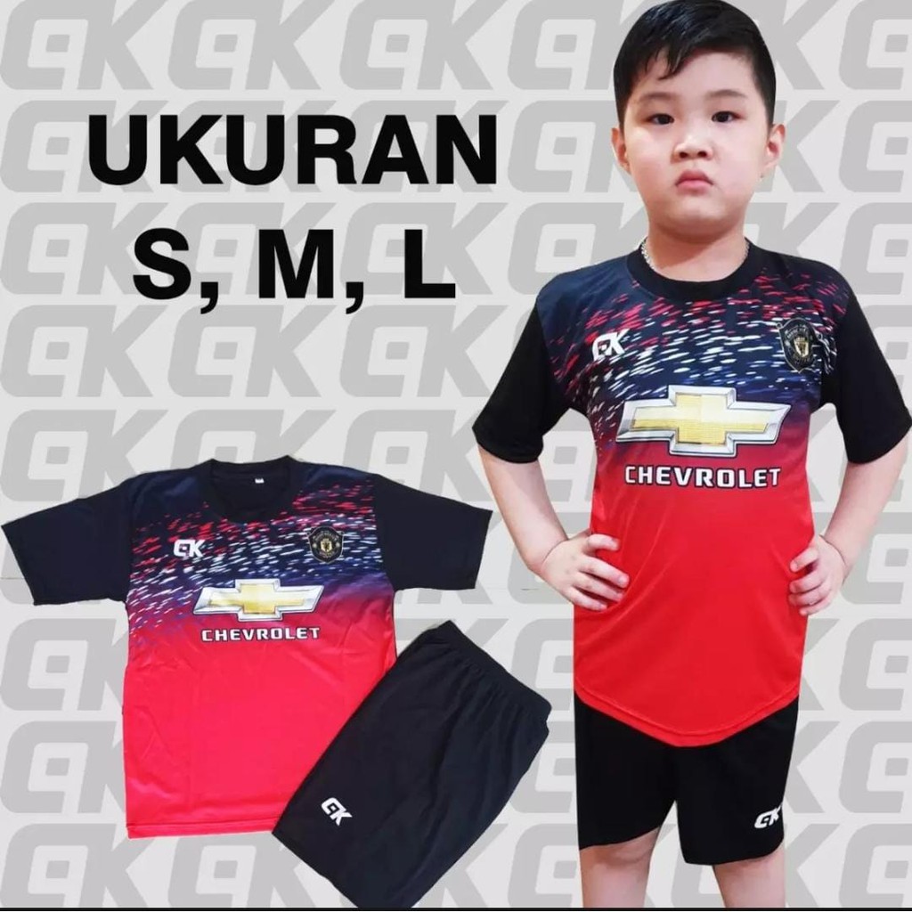 sevenli jersey /SETELAN BAJU BOLA ANAK SETELAN KAOS BOLA ANAK SML/MU