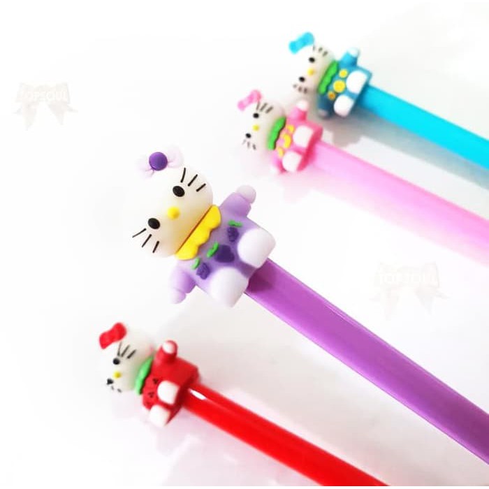 

Pulpen Hello Kitty / Gel Pen Karakter Kucing Pita Pulpen Souvenir Pena