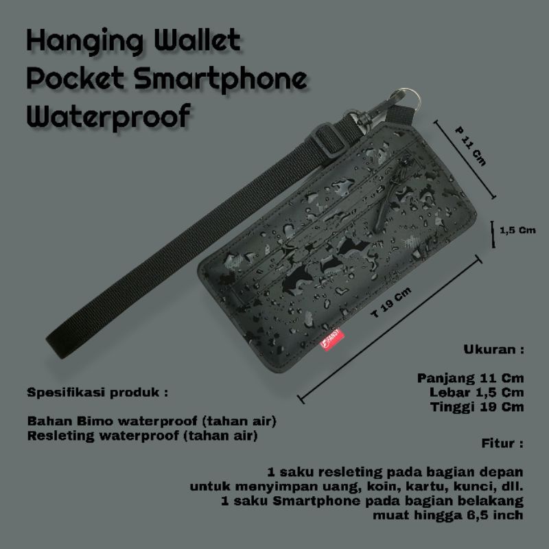 Hanging wallet Fansy Champ Dompet kartu Pocket Smartphone Waterproof