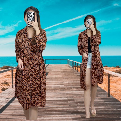 Baju Atasan Wanita Dewasa Remaja Busui Murah Kekinian Terbaru 2021 Tunik Jumbo Batacan Leona Fit XL