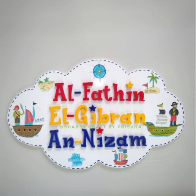 

Nama anak / Nama Custom / Papan Nama
