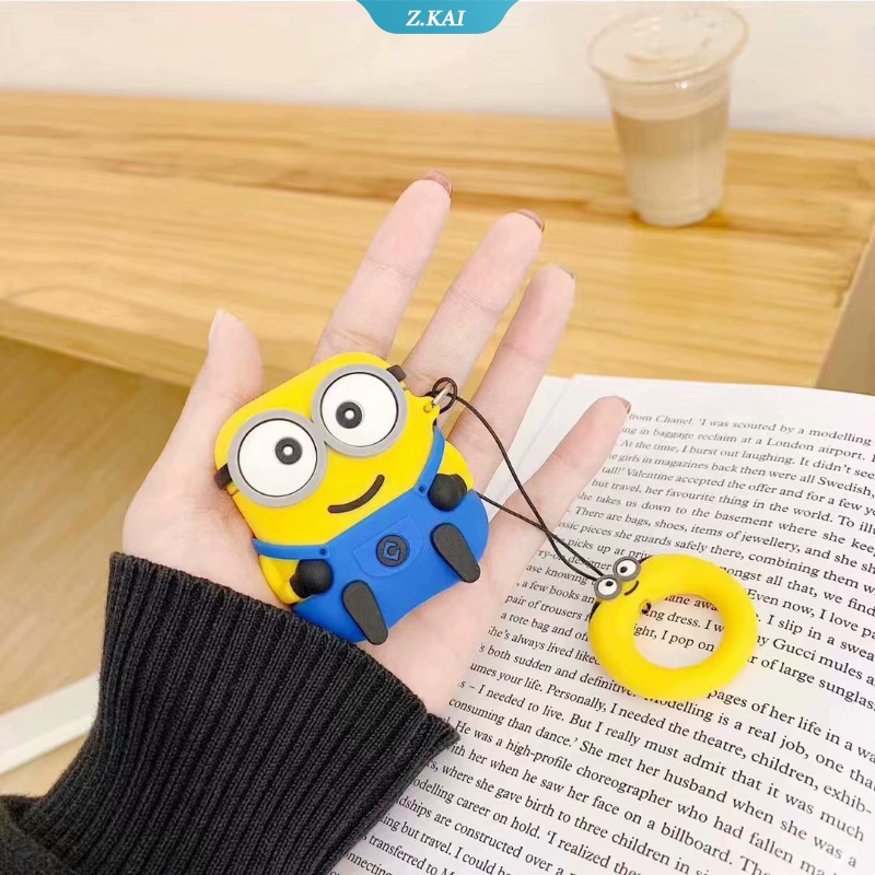 Casing Silikon Motif Kartun Minions Untuk Simpan Earphone Wireless Bluetooth Apple AirPods 1 / 2 / 3 pro
