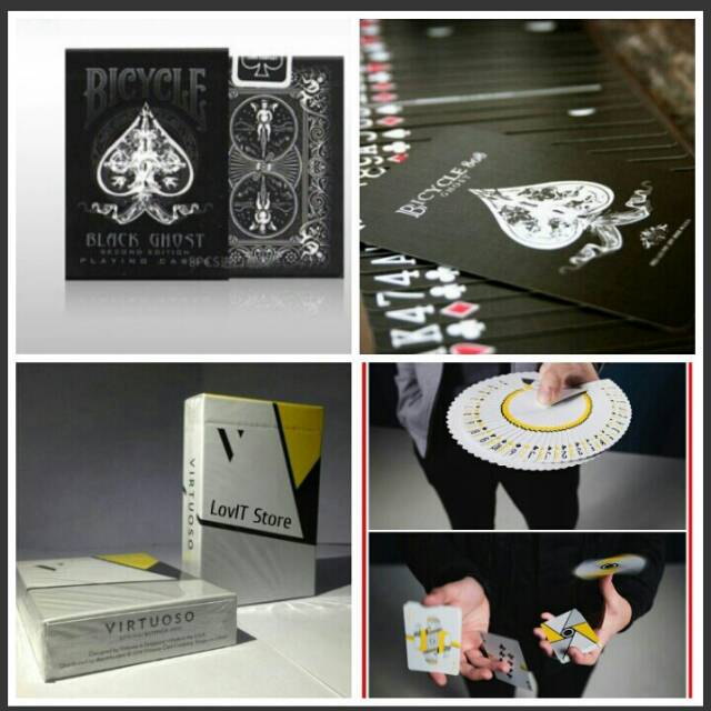 Kartu sulap/remi bicycle black ghost & Virtuoso ss16 import