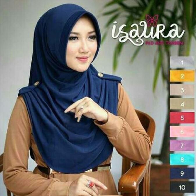 Hijab/jilbab instan ISAURA jersey (Free Pouch)