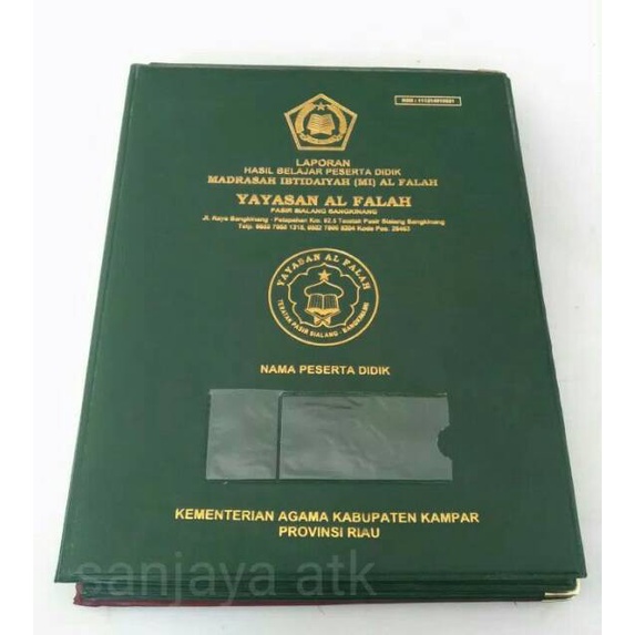 

Map rapot isi 16 Kantong pakai busa dan siku