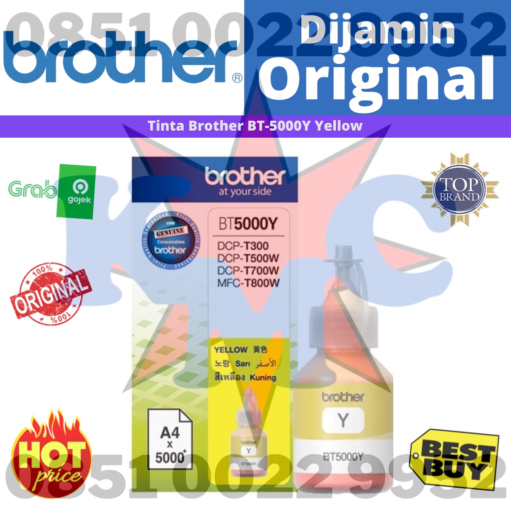 Brother Tinta BT5000Y Yellow Resmi