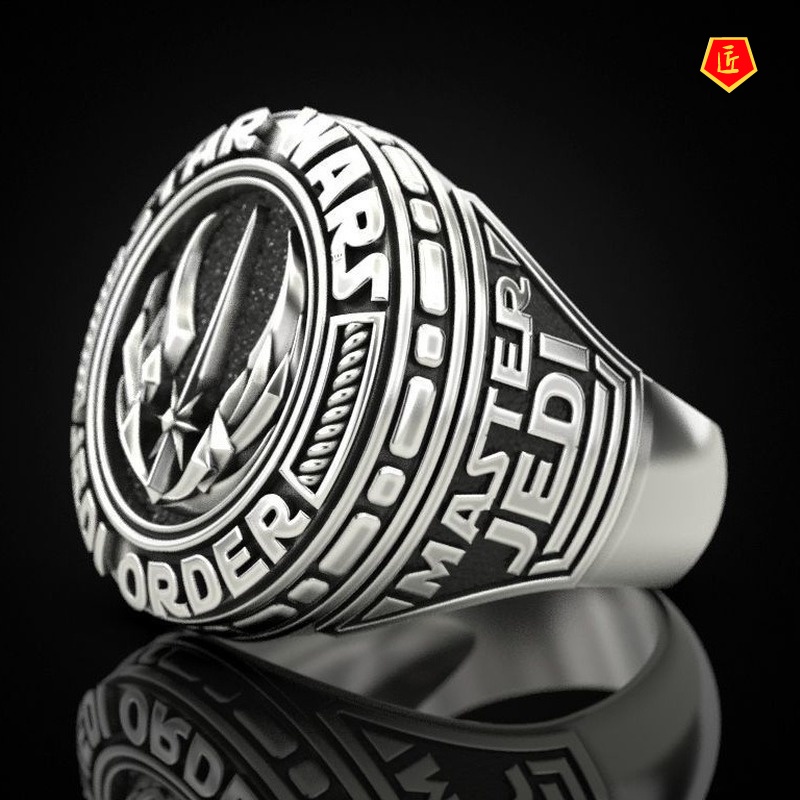 [Ready Stock]New Men's Ring Retro Silver Personality