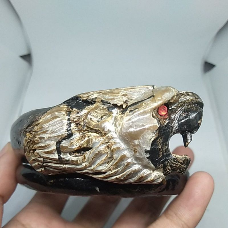 gelang akar Bahar bonggol ukir maung samping