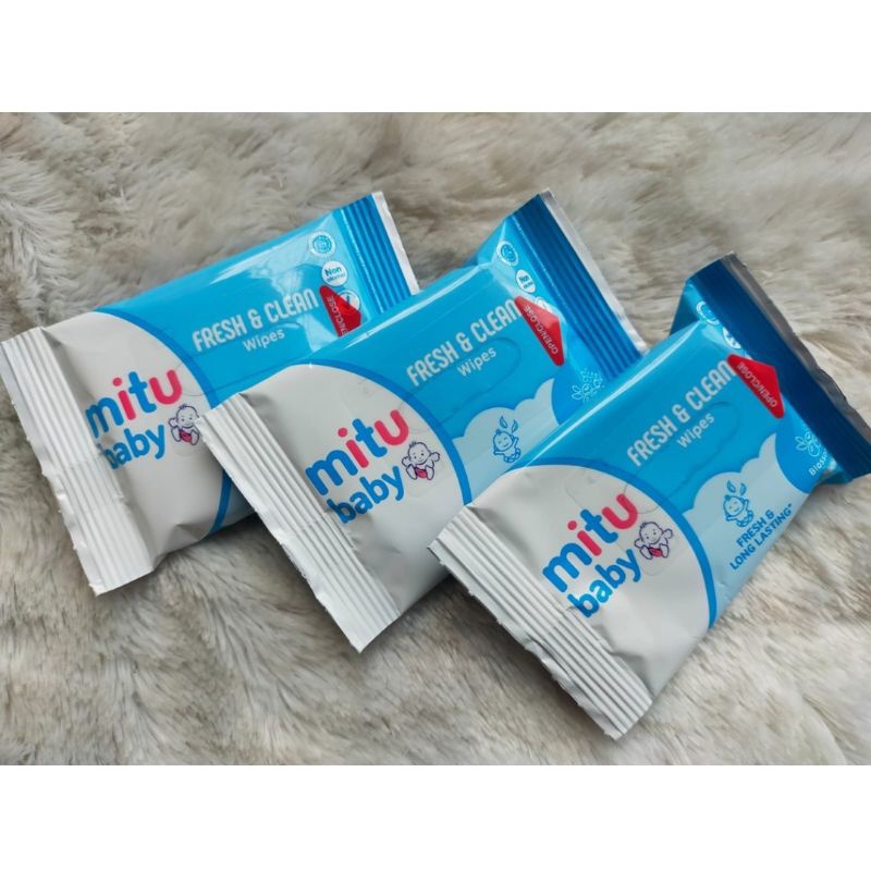 Mitu Babby Sachet Fres &amp; Clean / Tisu Basah Portabel