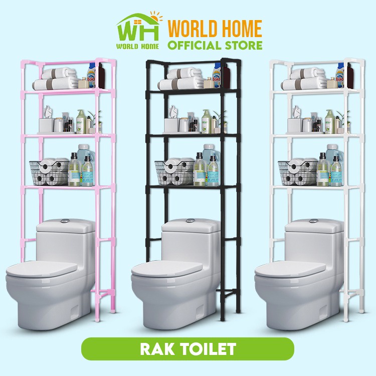 Rak Kamar Mandi WC Toilet Portable Organizer Tempat Tissue Sabun Kloset Serbaguna Standing