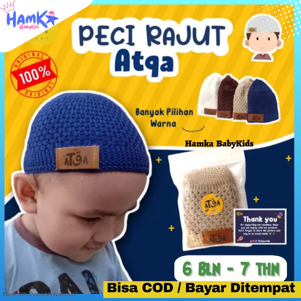 Peci Rajut Anak Bayi Laki Laki 6 Bulan - 7 Tahun ATQA Kopiah Bayi 0 6 Bulan 6 12 Bulan