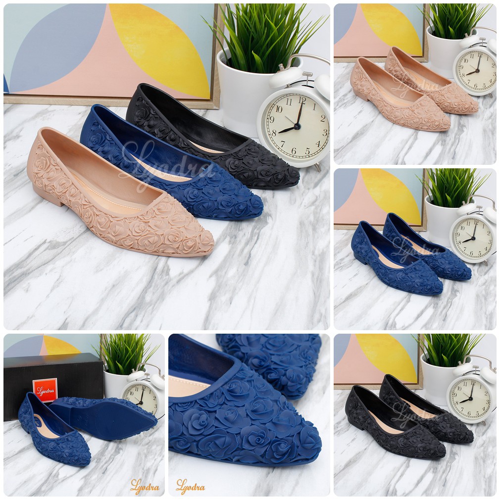 Lyodra Vera Flat Jelly Shoes Import LDR214 Real Pict