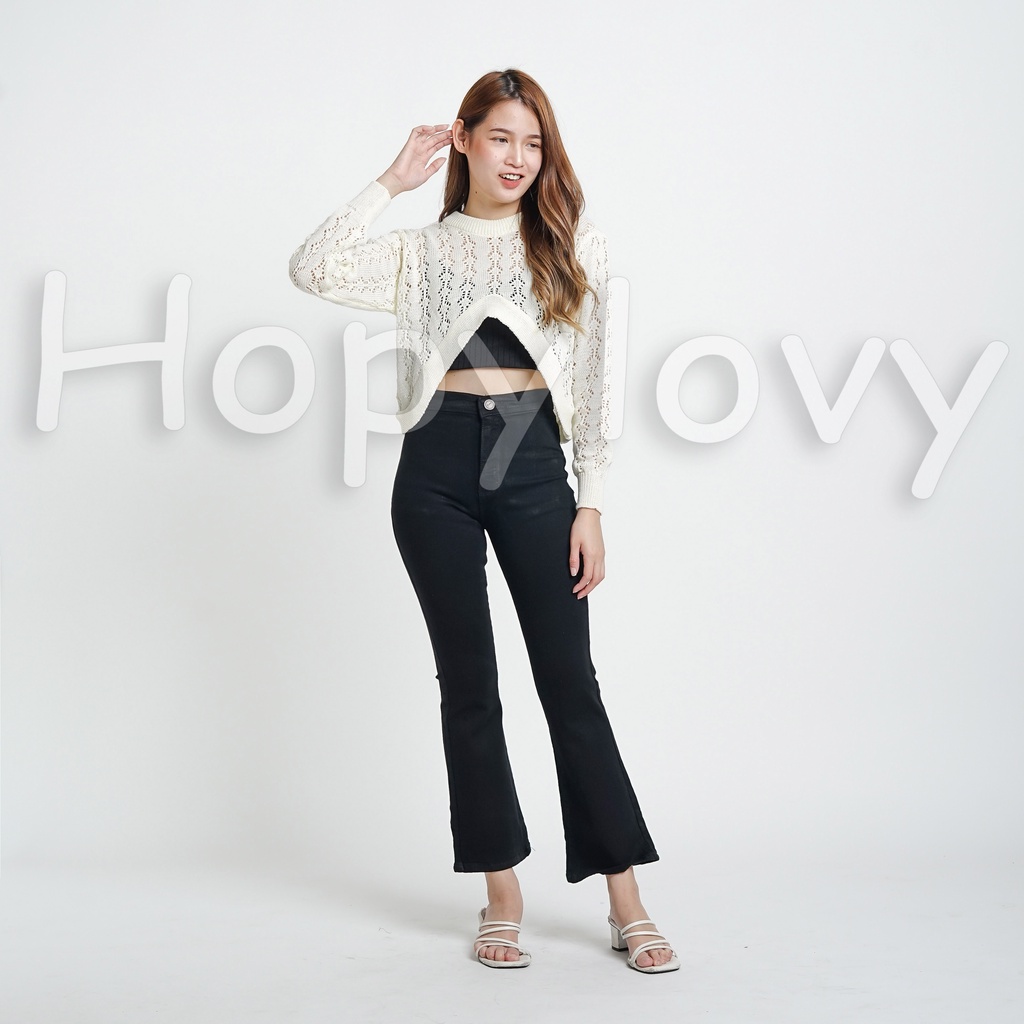 HOPYLOVY Celana Jeans Cutbray Wanita Premium Basic Highwaist Jeans Wanita Cutbray Jeans HW Aidina