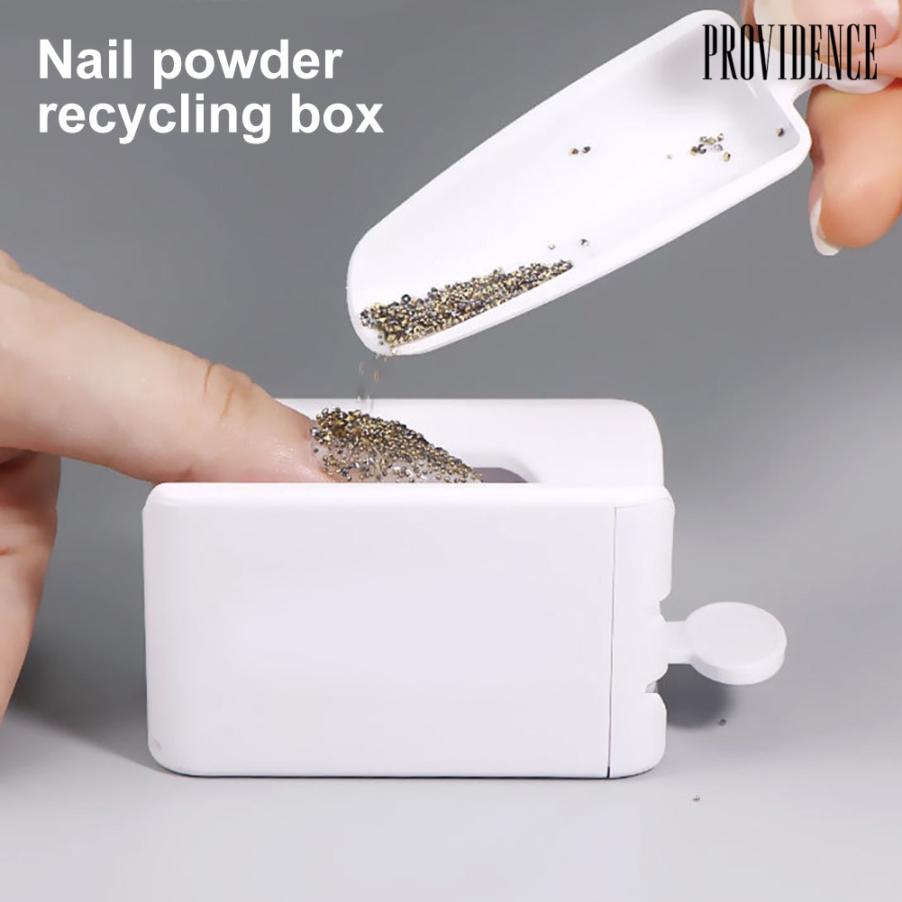 Providence Portable Dipping Powder Recycling Tray Nail Glitter Storage Box Manicure Tool