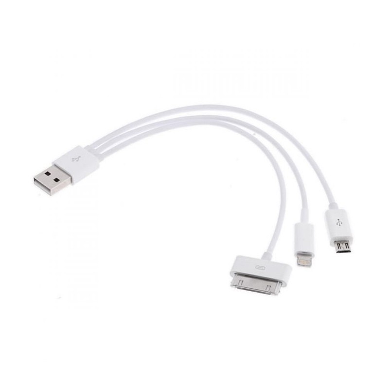 Kabel USB 4 in 1 - Putih for Samsung,BB,iphone,ipad  - 669899