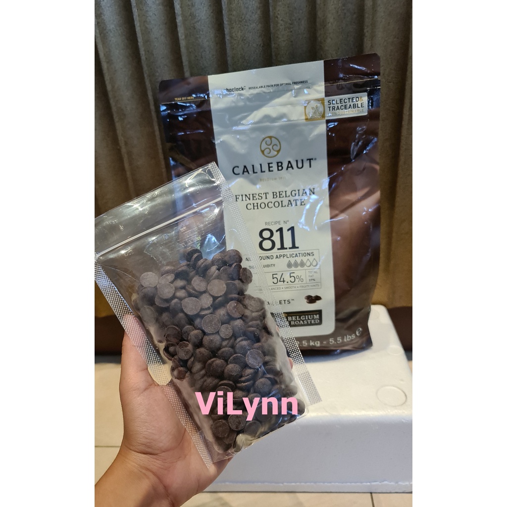 

Callebaut 54,5% Dark Chocolate 250gr 500gr (REPACK) FREE GEL ICE PACK