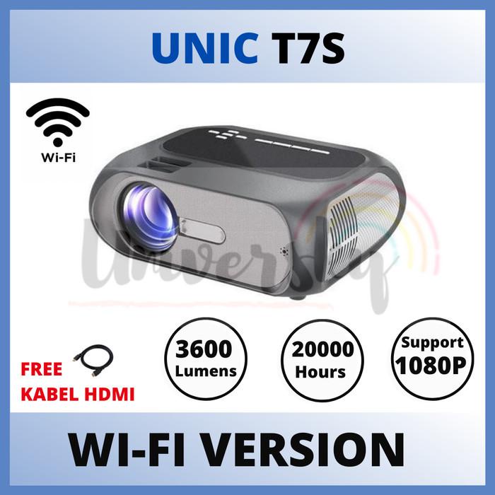 

Irled | Proyektor Mini Unic T7S 3600 Lumens Wifi Wireless Mirroring Display