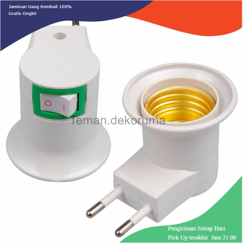 TD-DHA Fitting E27 Lampu Bohlam Portable EU Plug