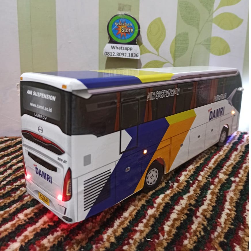 miniatur bus bis SR2 DAMRI plus lampu