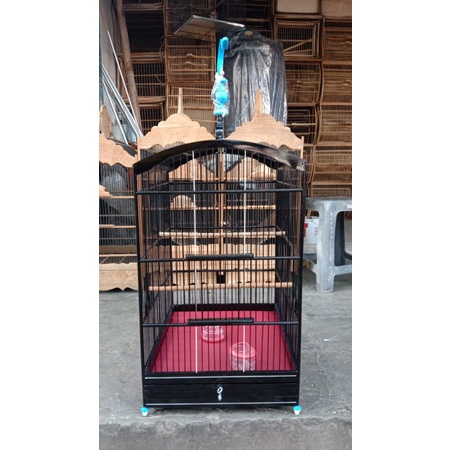 sangkar kandang kotak Ebod No 3 warna hitam Lis terbaru