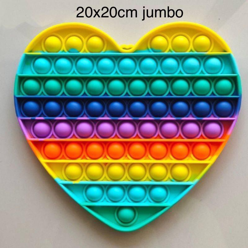 POP IT MURAH BENTUK LOVE RAINBOW