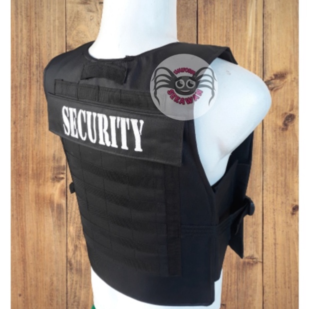 Rompi Bodyvest Security | Rompi Angin Motor Hitam Security