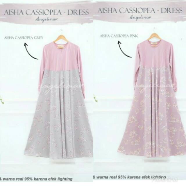 Coming Soon AISHA Cassiopea Dress Pink, grey Size 2 dan Grey size 1