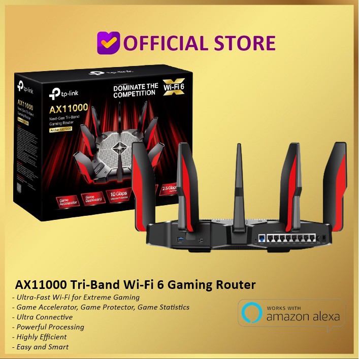 TP-Link Archer AX11000 Tri-Band Wi-Fi 6 Gaming Wireless Router Tplink