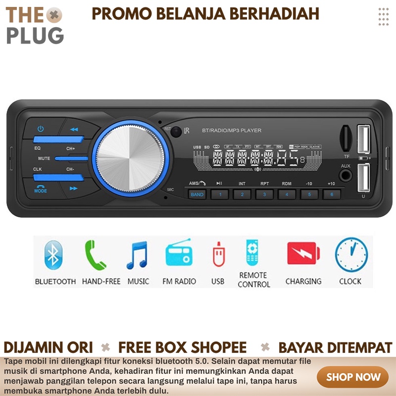 Tape Car Audio Mobil Pemutar MUsik MP3 Player Bluetooth Wireless Receiver 12V Ori Taffware  MP3 912