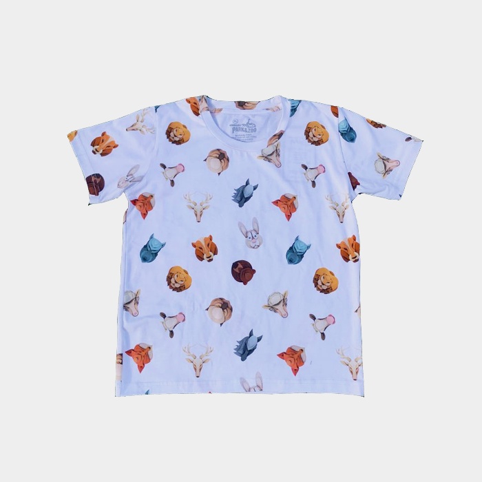 Lembang Park Zoo - T Shirt Fullprint Kids K motif Origami Head ( Anak umur 1-3 Tahun ) Unisex