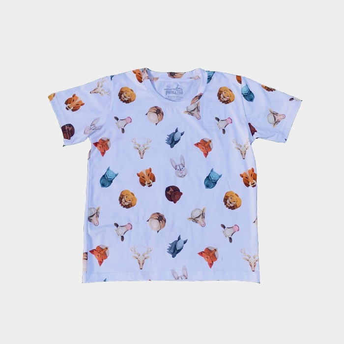 Lembang Park & Zoo - T Shirt Fullprint Kids motif Origami Head unisex / Atasan Anak / Kaos Anak