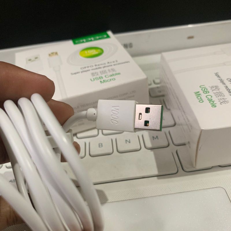 Kabel Data Oppo Original 100% Reno Ace 2 Micro Usb Support Fast Charging Packing Import