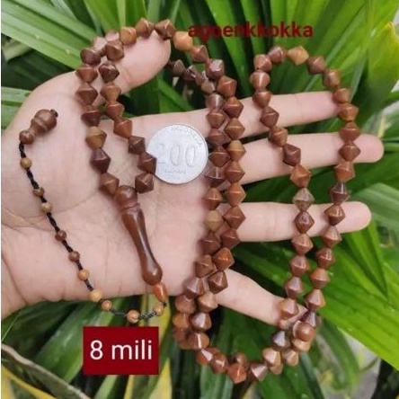 8 mili Tasbih 99 wajik coklat kokka kaukah