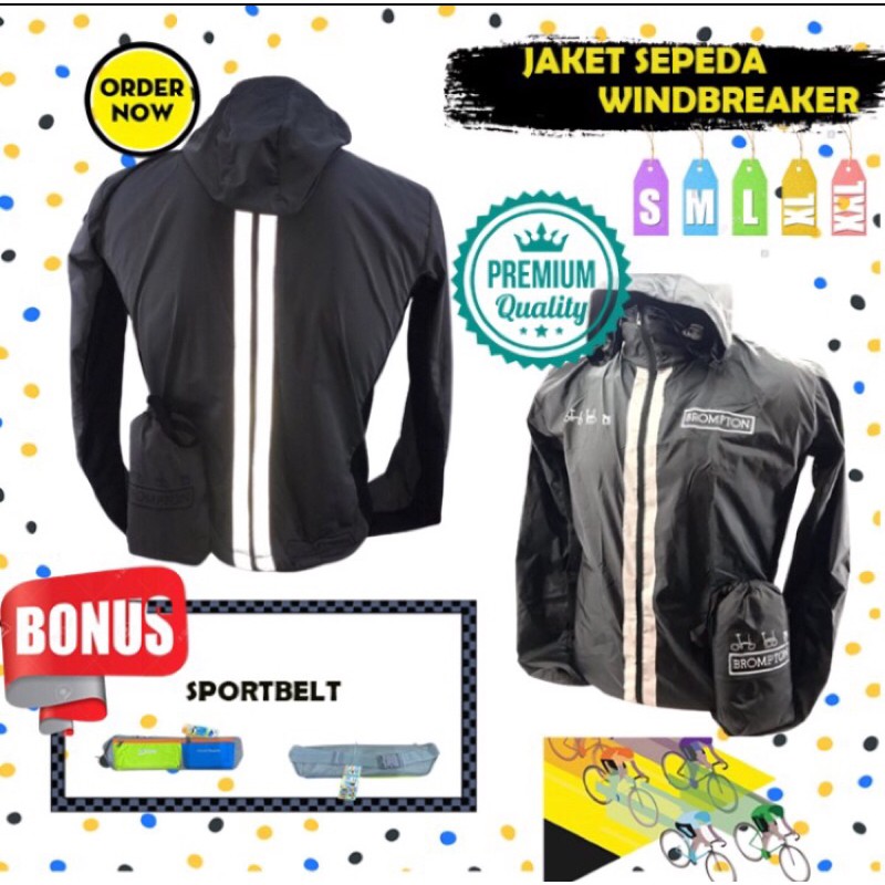 jaket sepeda windbreaker premium