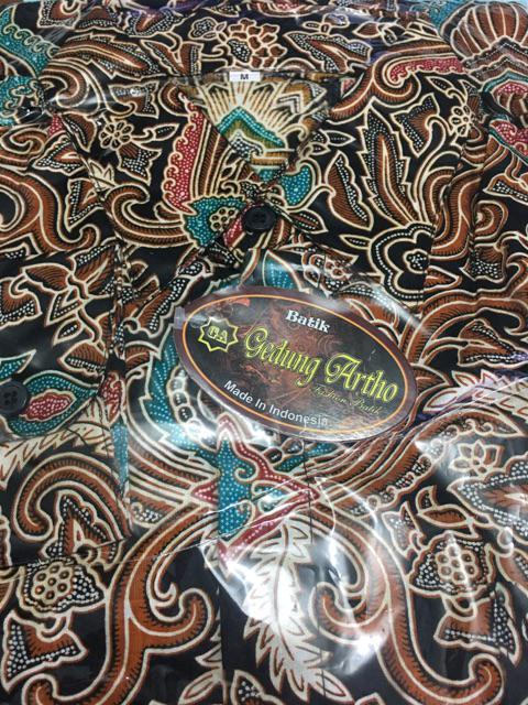 Bswart Batik Hrb026 Kenongo Hem Pendek Padi Pekalongan M L Xl Batik Pria Murah Modern Grosir