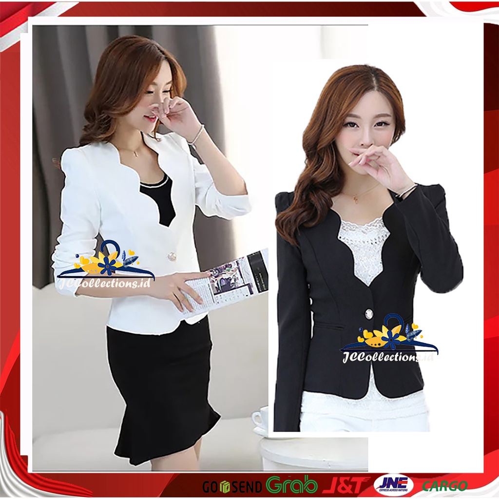 Blazer Kerja Wanita Big Size Murah Variasi Bros Linsey  - JCCollections