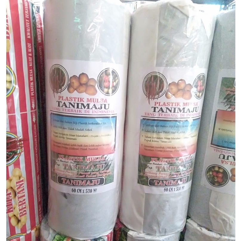 PLASTIK MULSA HITAM PERAK TANI MAJU 60/120 CM 260 METE