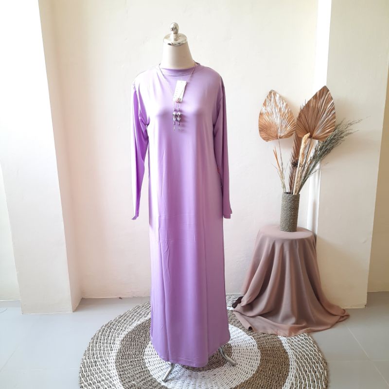 Manset Gamis Inner Dress Polos Spandek Balon dan Kaos Rayon