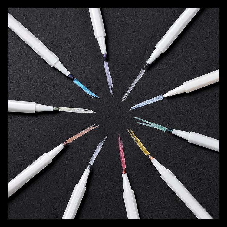 

Ready 10Pcs Pulpen Warna-Warni Metalik Untuk Hadiah/Melukis