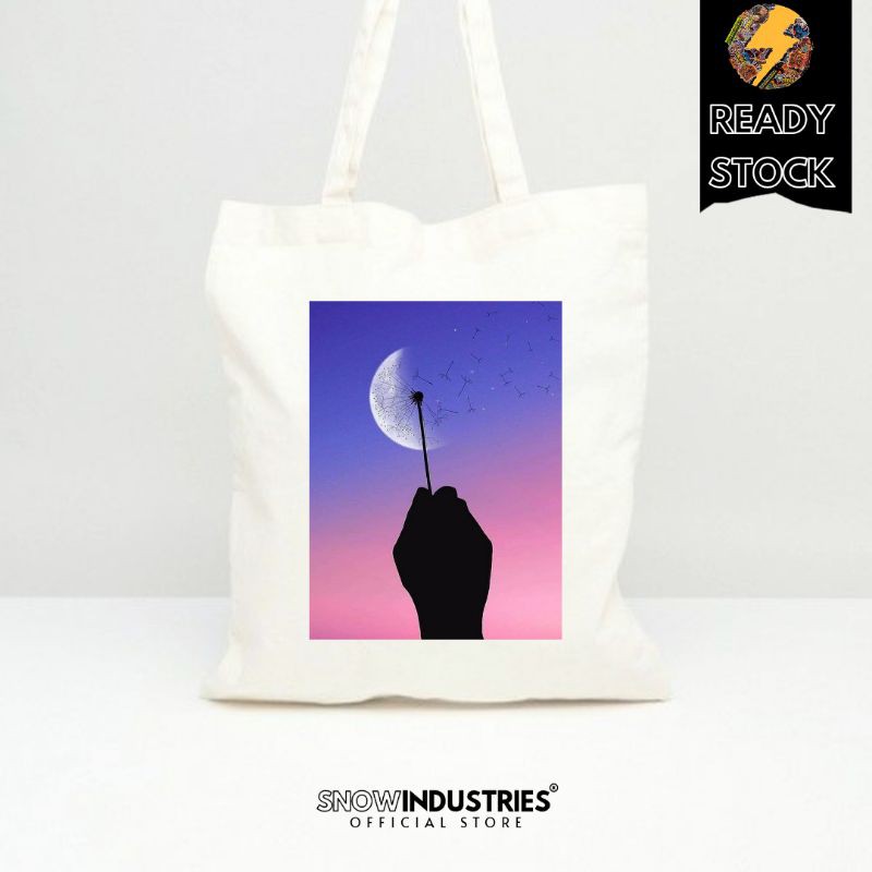 Tote Bag Wanita Pria Kanvas Premium Sky Aisthetic