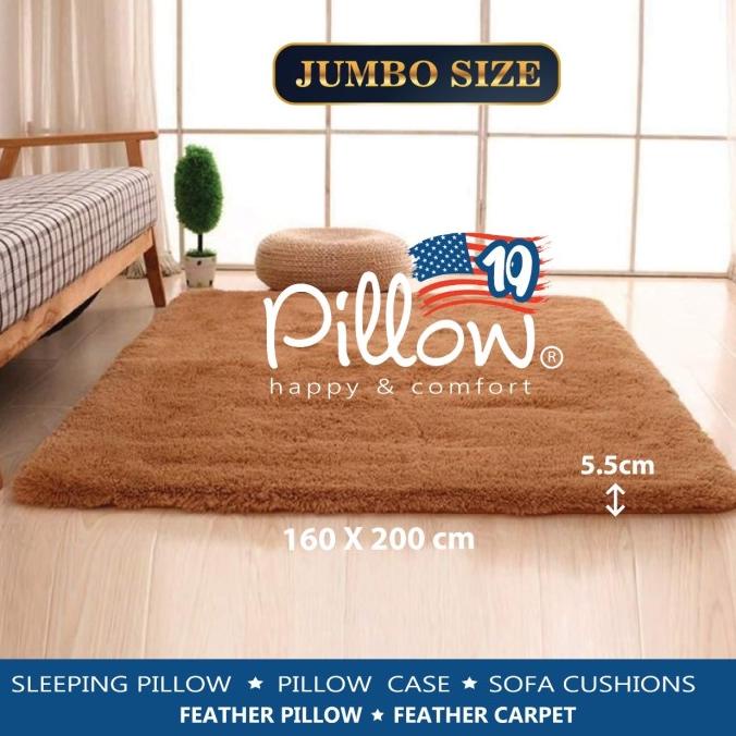 KARPET BULU JUMBO PILLOW ORIGINAL UK 210x160cm tebal -+ 5cm