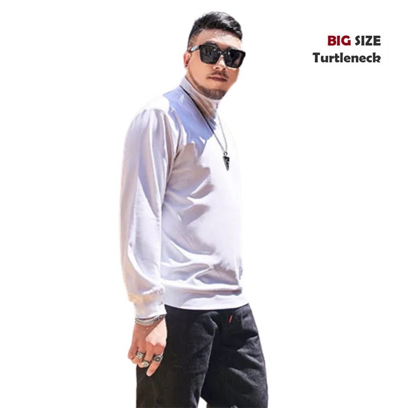 TURTLENECK PRIA / COWOK TANGAN PANJANG BAJU KAOS LEHER TINGGI POLOS LENGAN PANJANG SIZE XL &amp; XXL COD